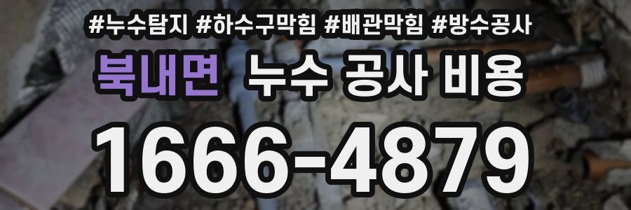 북내면 누수 공사 비용