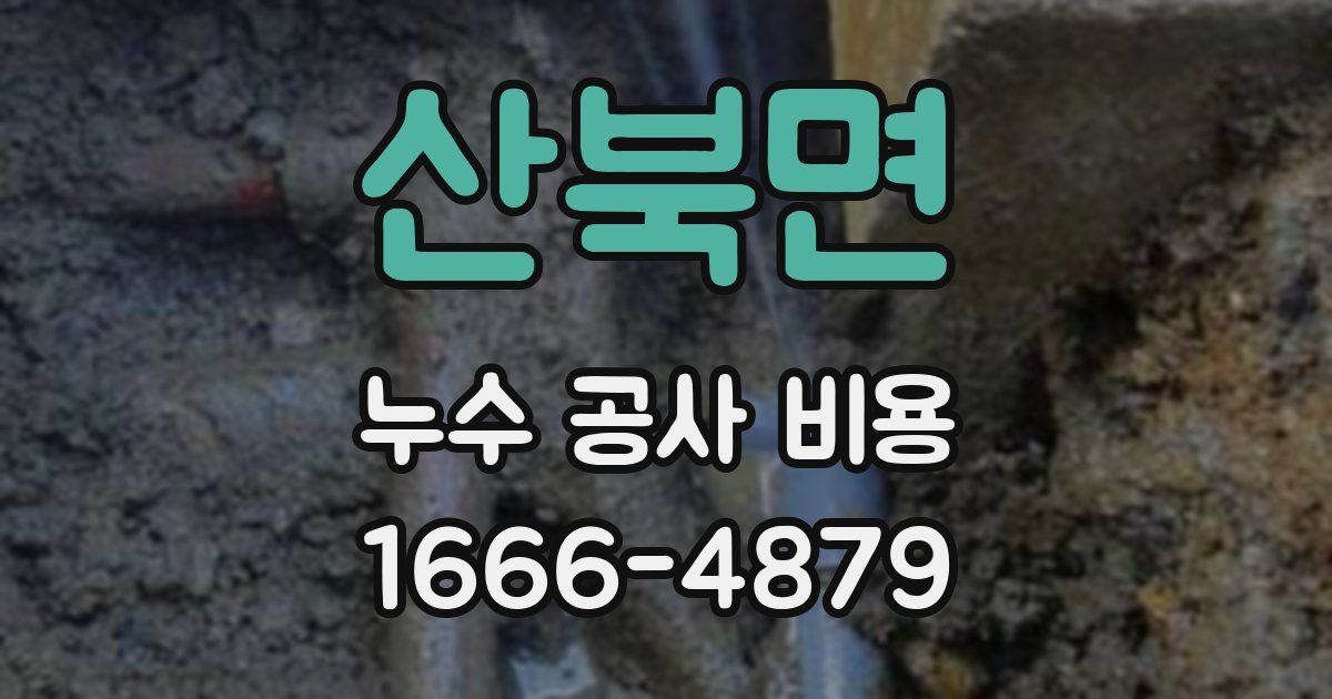 산북면 누수 공사 비용