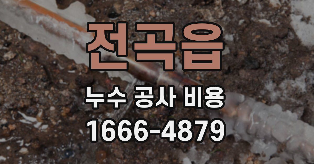 전곡읍 누수 공사 비용