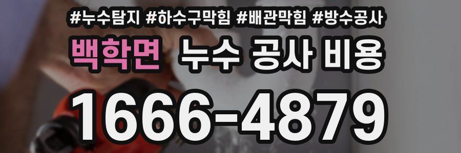 백학면 누수 공사 비용