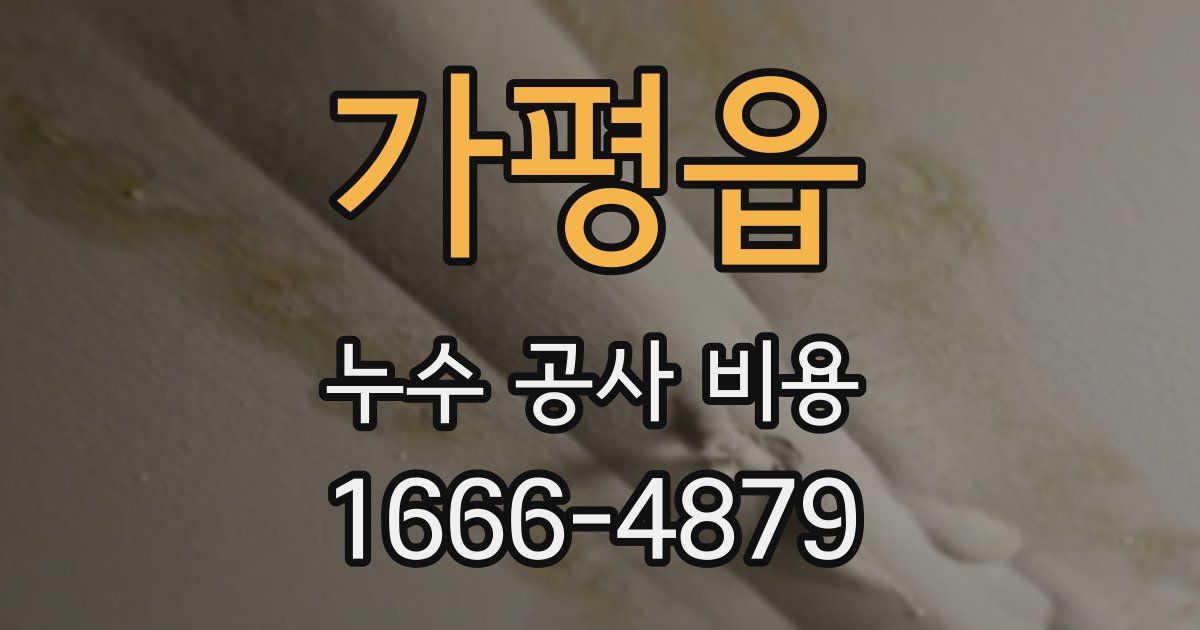 가평읍 누수 공사 비용