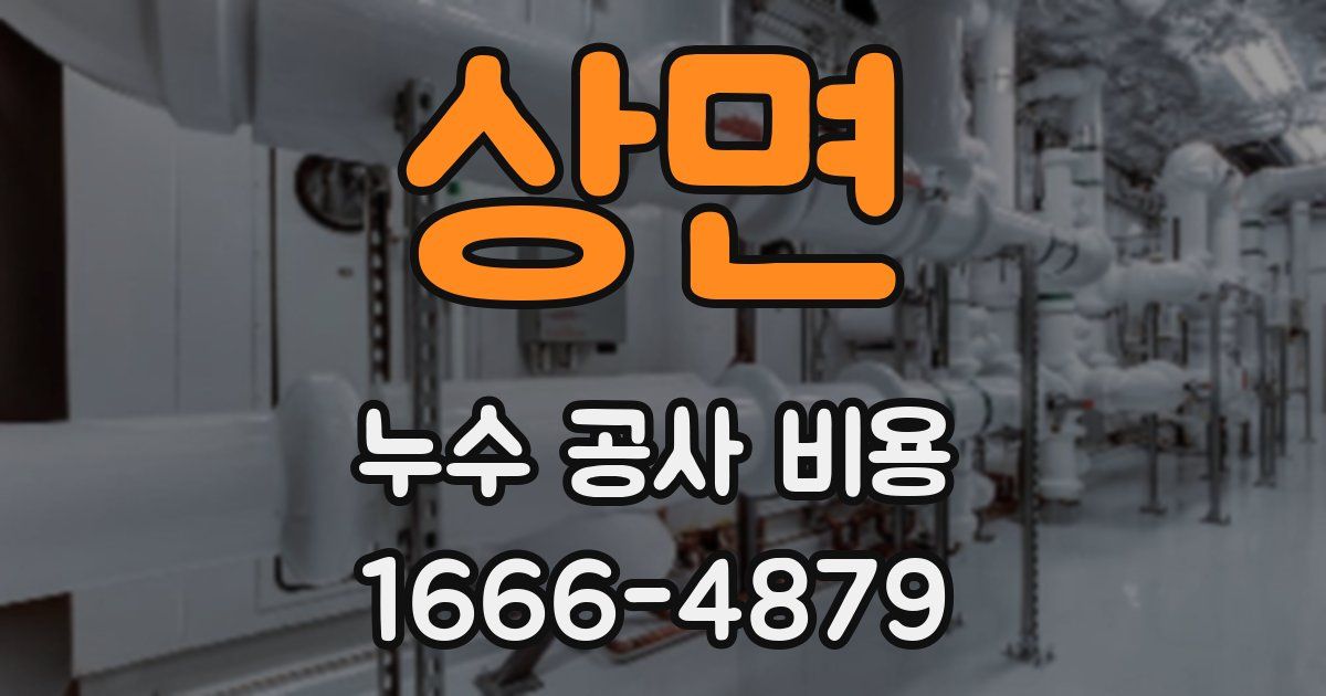 상면 누수 공사 비용