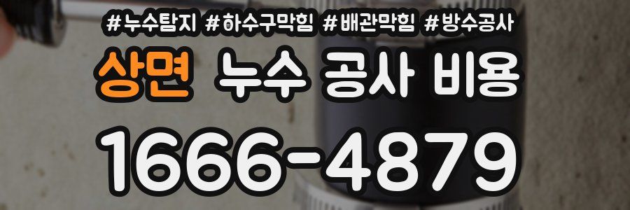 상면 누수 공사 비용