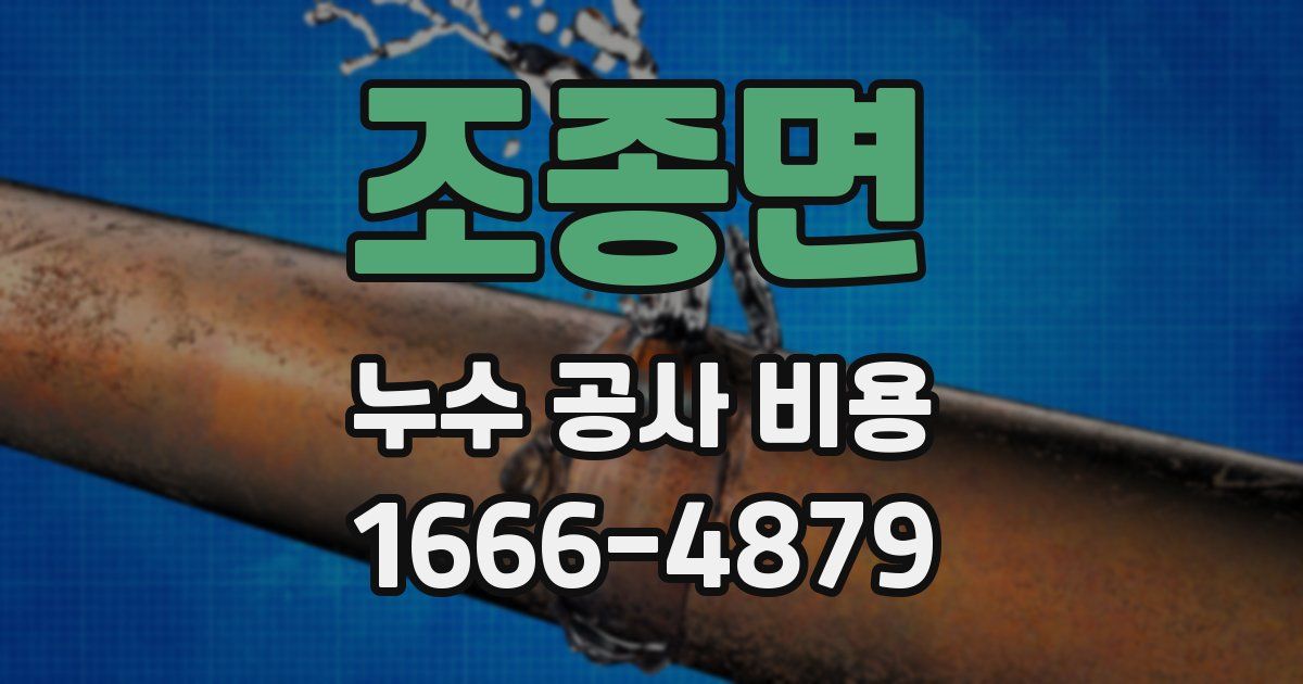 조종면 누수 공사 비용
