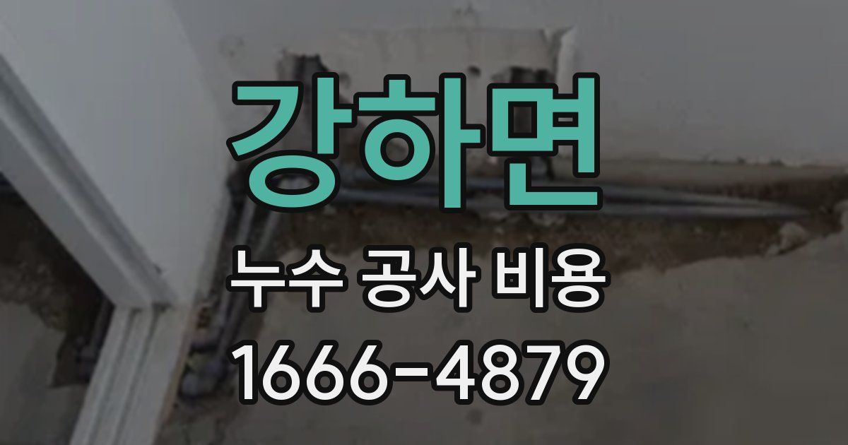 강하면 누수 공사 비용