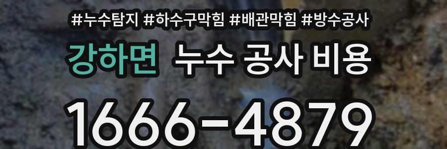 강하면 누수 공사 비용