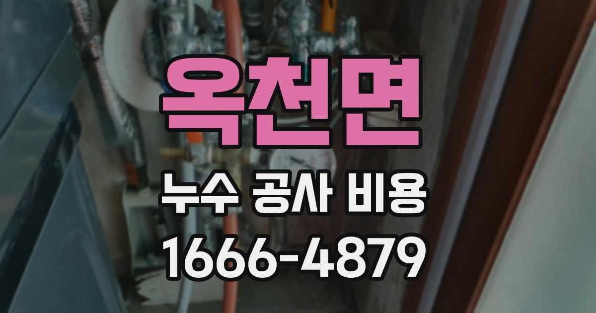 옥천면 누수 공사 비용