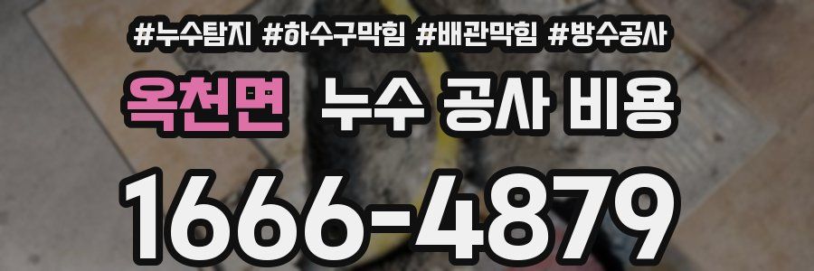 옥천면 누수 공사 비용
