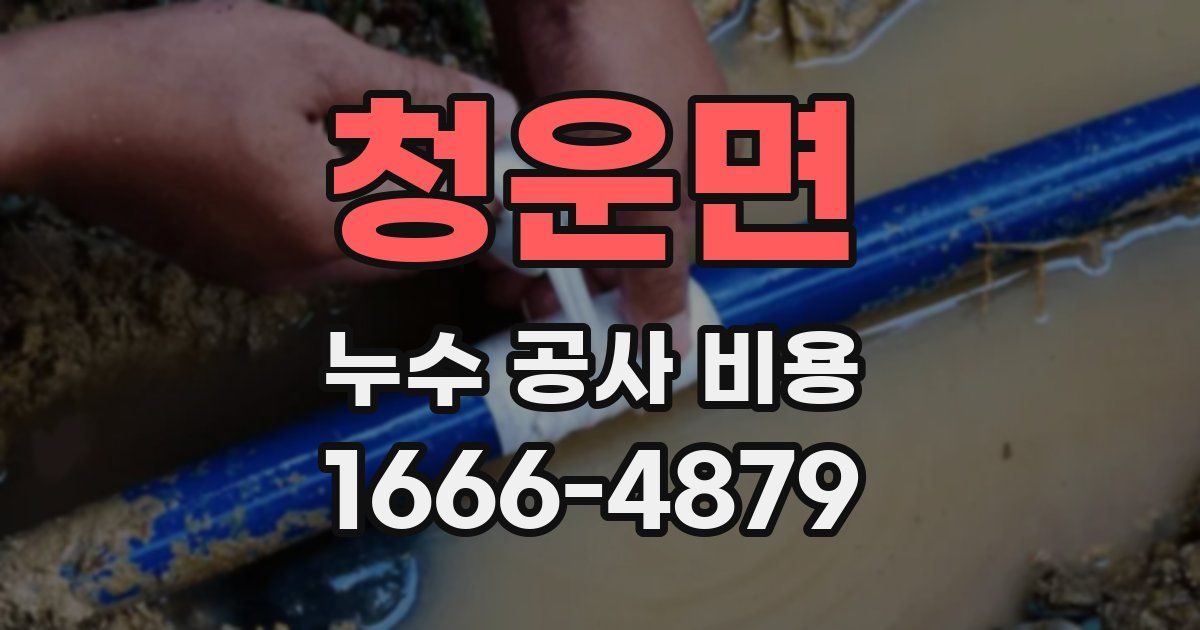 청운면 누수 공사 비용