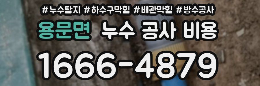 용문면 누수 공사 비용