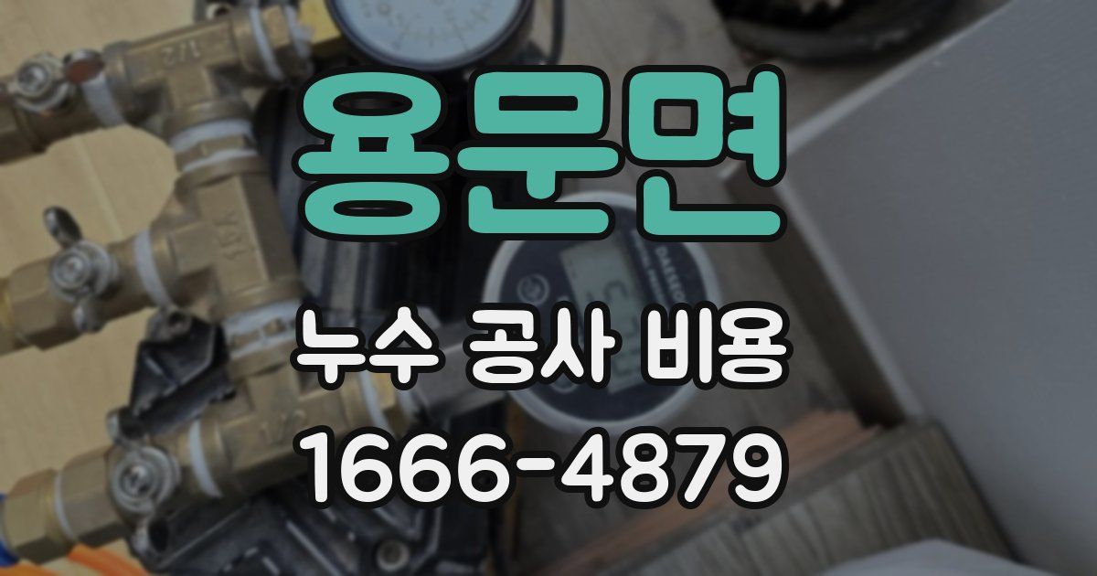 용문면 누수 공사 비용