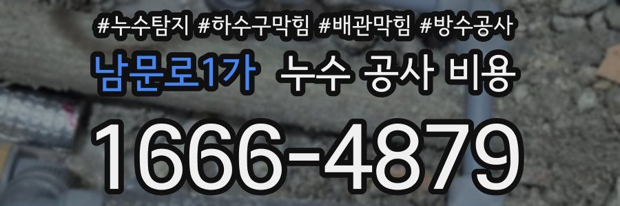 남문로1가 누수 공사 비용