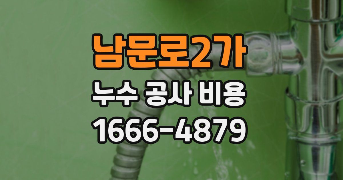 남문로2가 누수 공사 비용