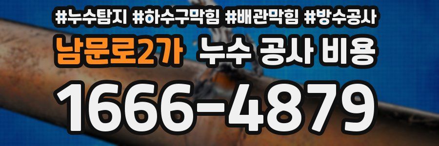 남문로2가 누수 공사 비용