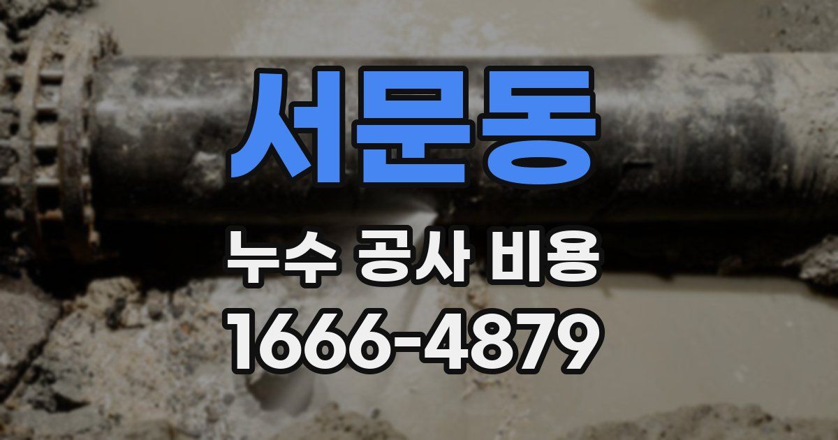 서문동 누수 공사 비용