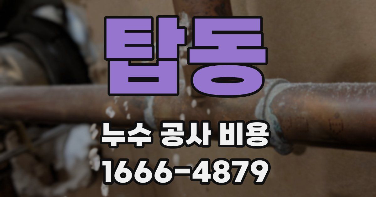 탑동 누수 공사 비용
