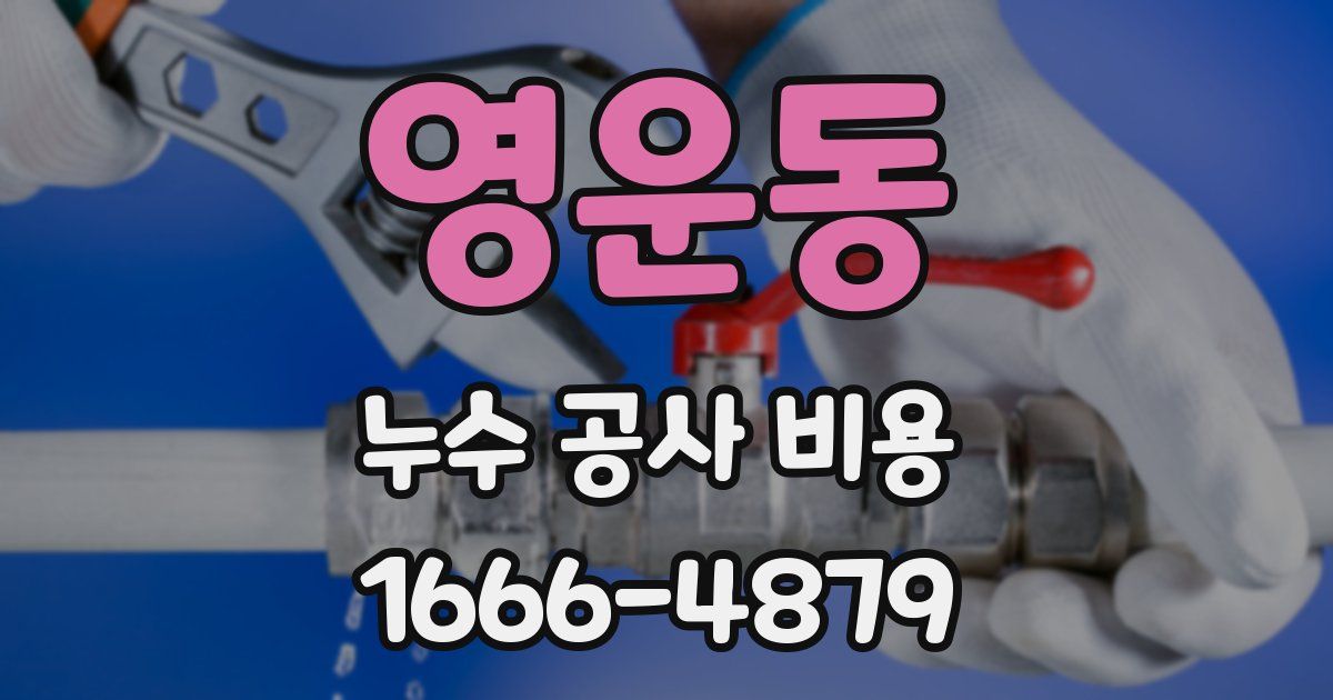 영운동 누수 공사 비용
