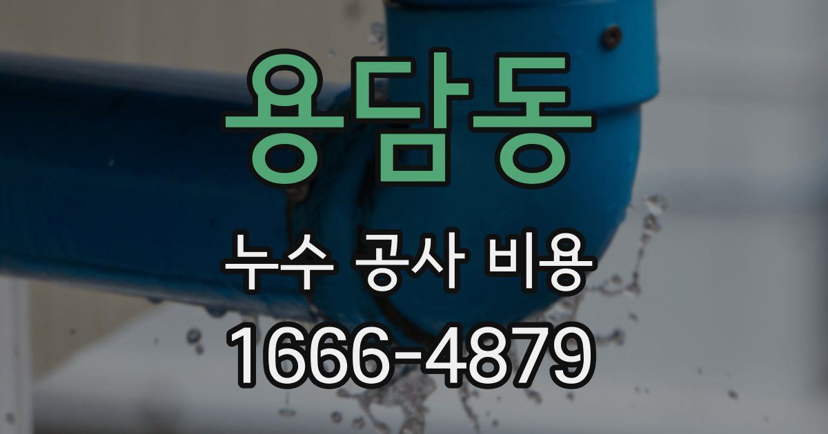 용담동 누수 공사 비용
