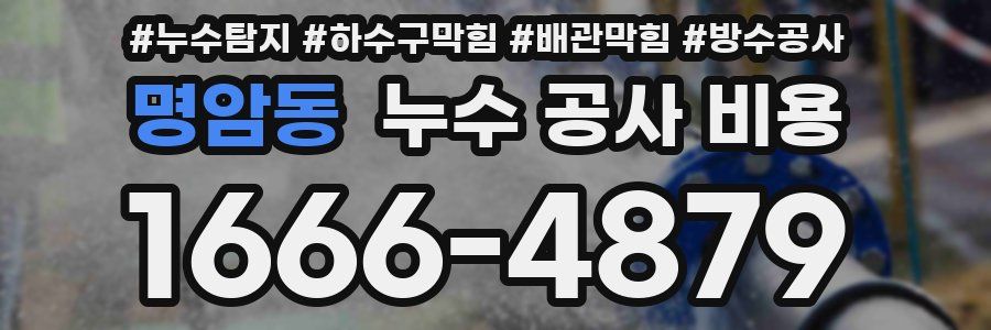 명암동 누수 공사 비용