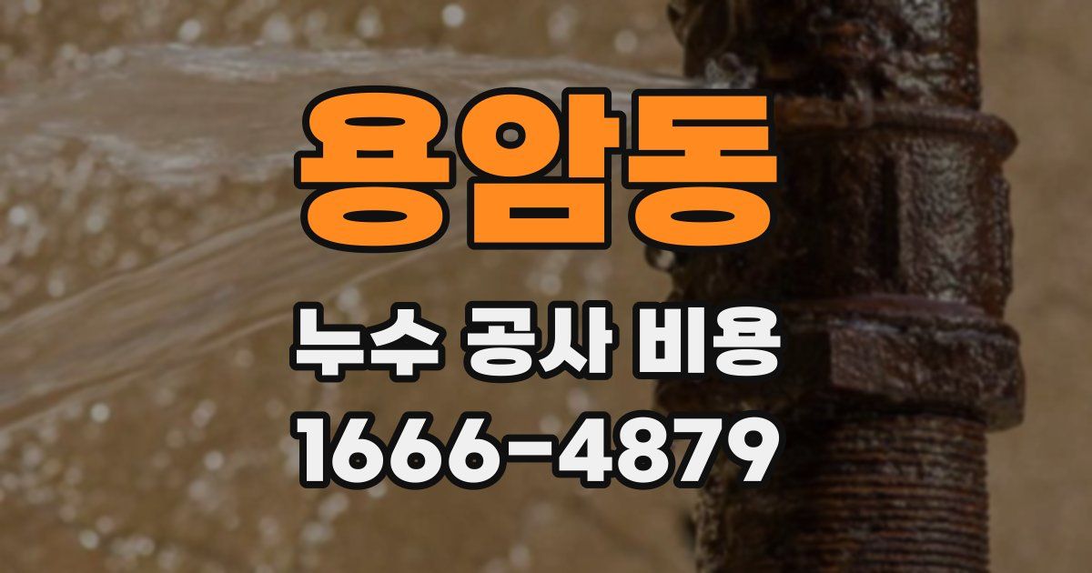 용암동 누수 공사 비용