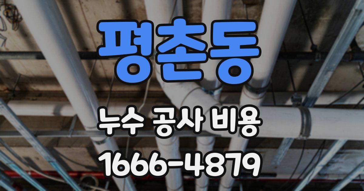 평촌동 누수 공사 비용