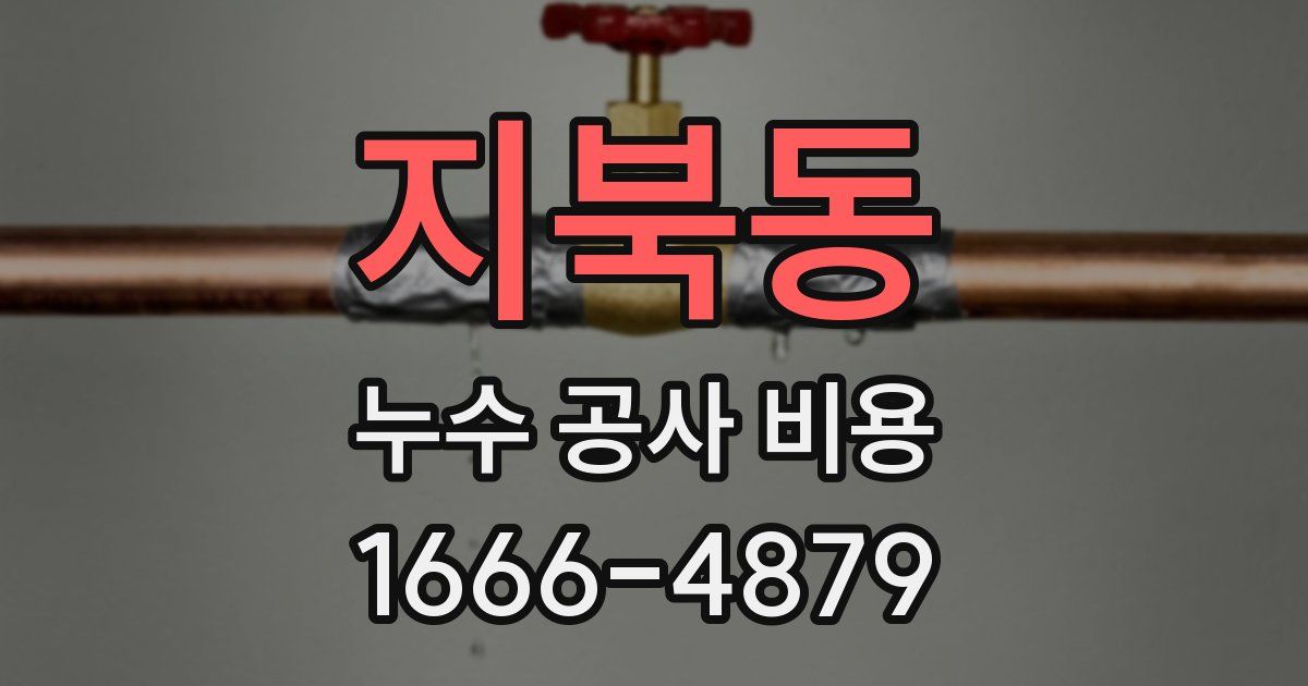 지북동 누수 공사 비용