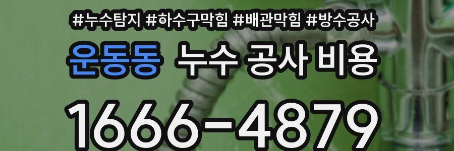 운동동 누수 공사 비용