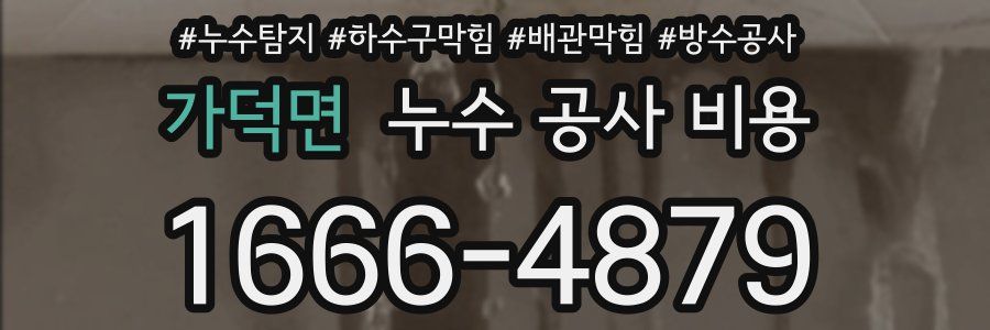 가덕면 누수 공사 비용