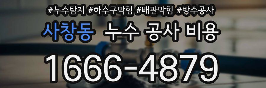 사창동 누수 공사 비용
