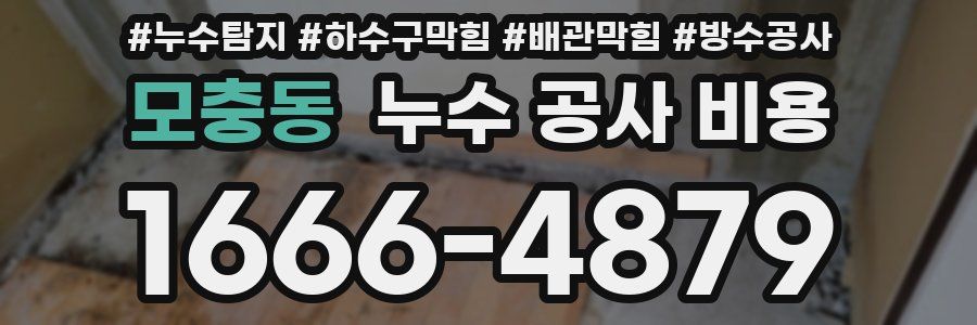 모충동 누수 공사 비용