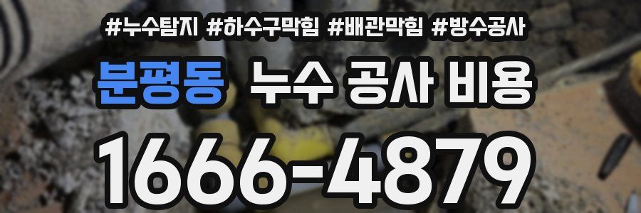 분평동 누수 공사 비용