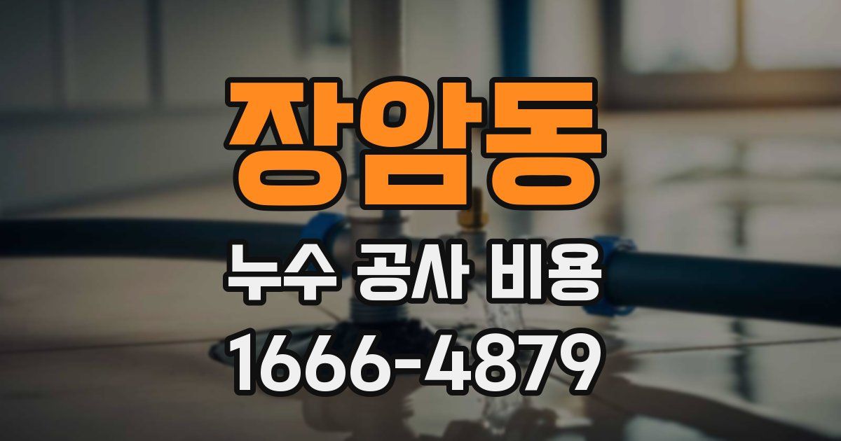 장암동 누수 공사 비용