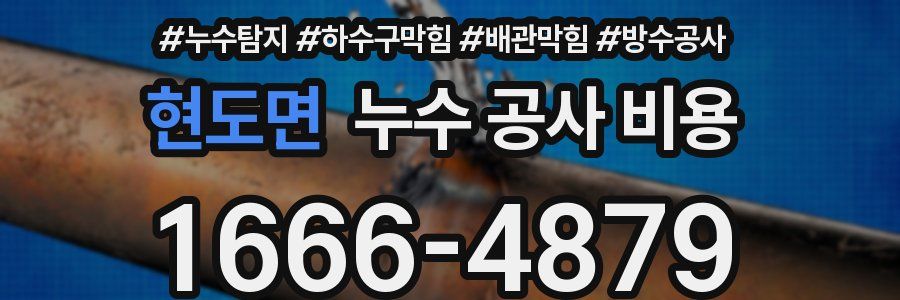 현도면 누수 공사 비용