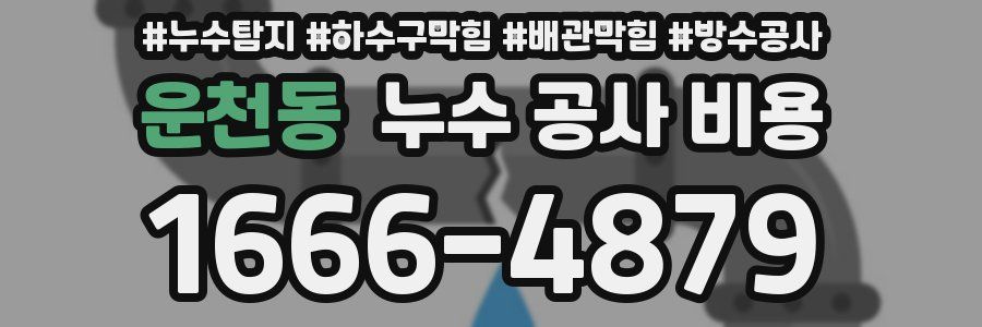 운천동 누수 공사 비용