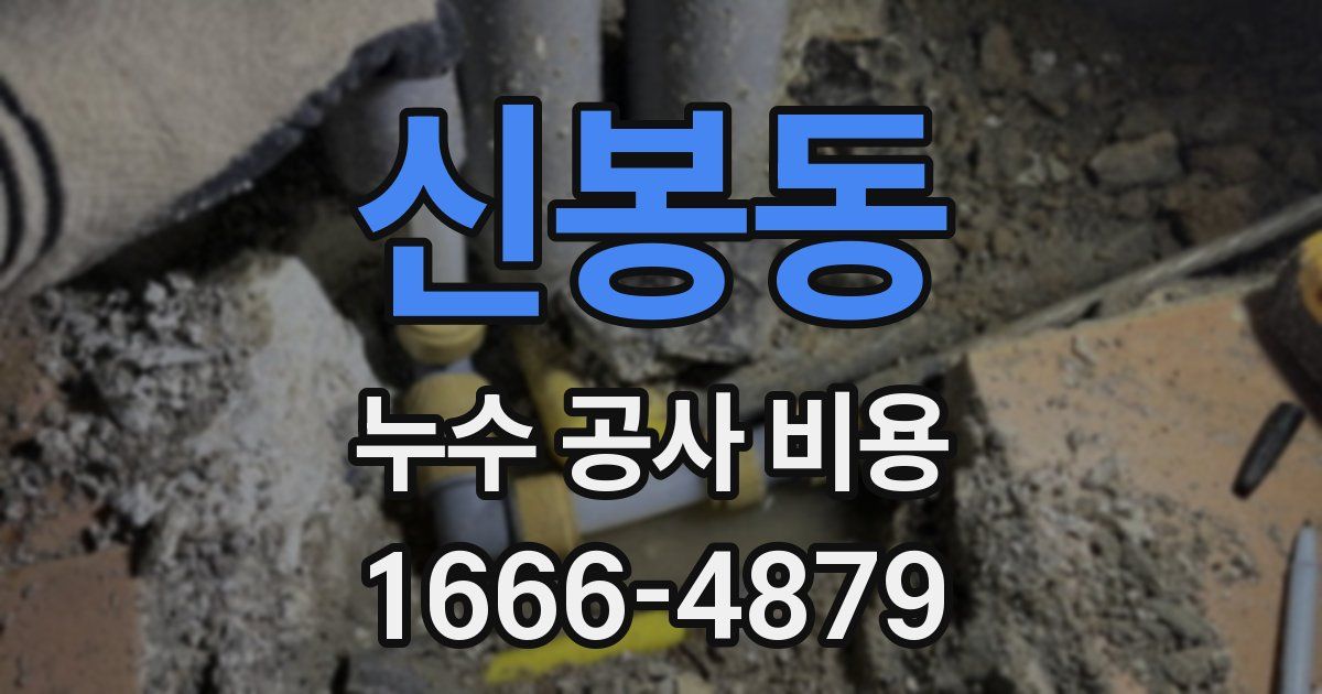 신봉동 누수 공사 비용