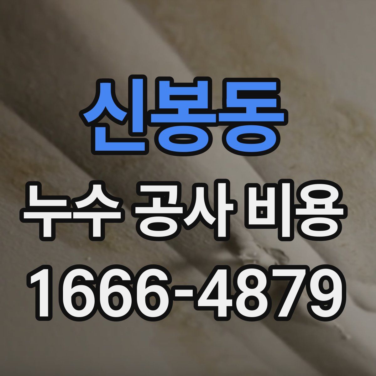 신봉동 누수 공사 비용