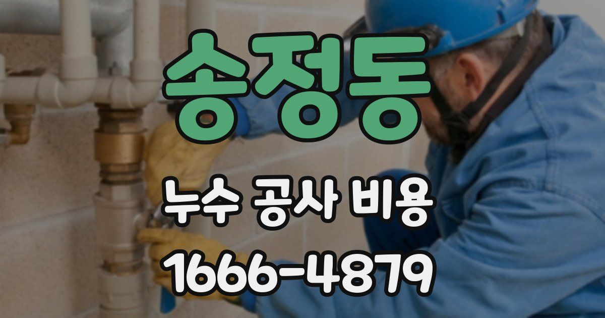 송정동 누수 공사 비용