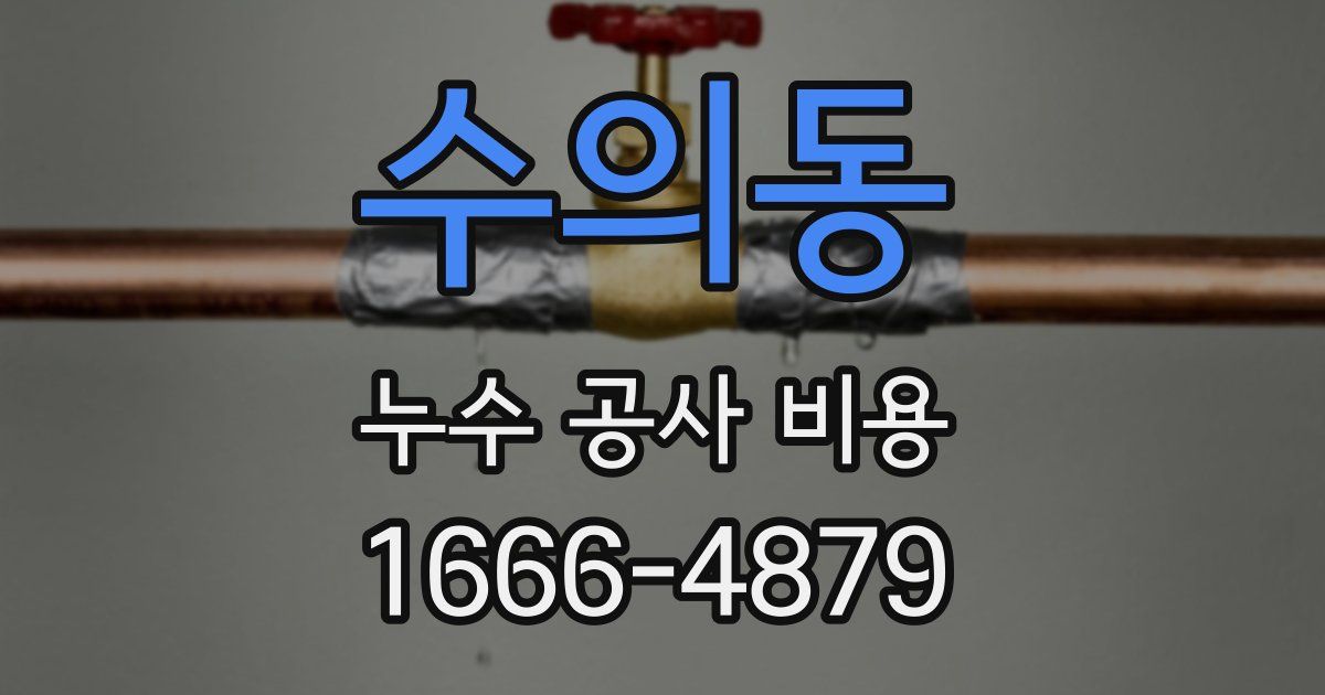 수의동 누수 공사 비용