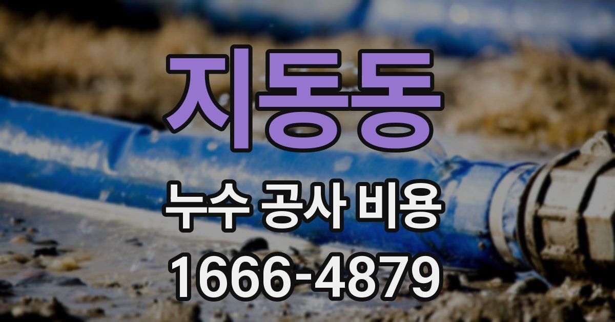 지동동 누수 공사 비용