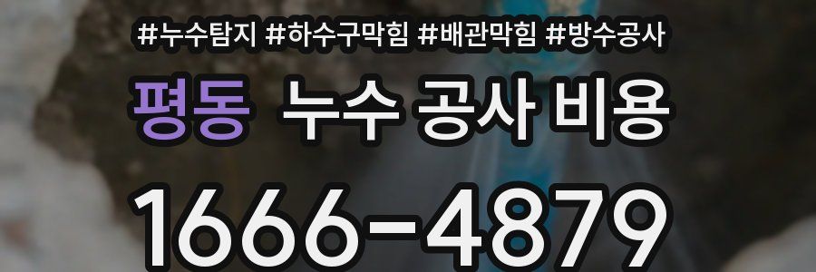 평동 누수 공사 비용