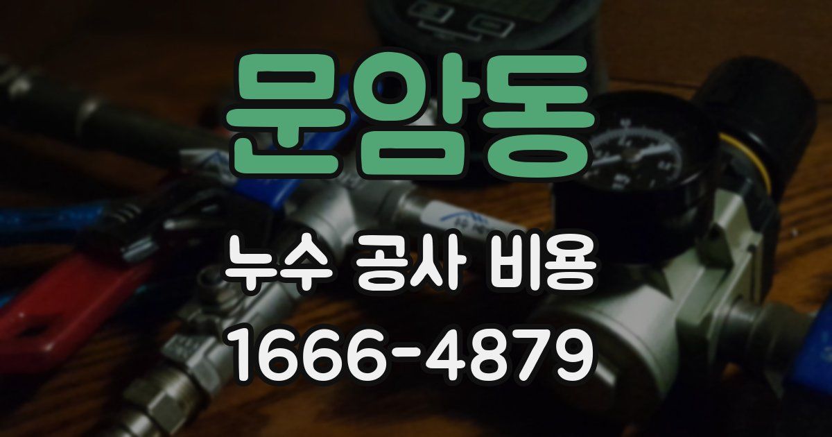 문암동 누수 공사 비용
