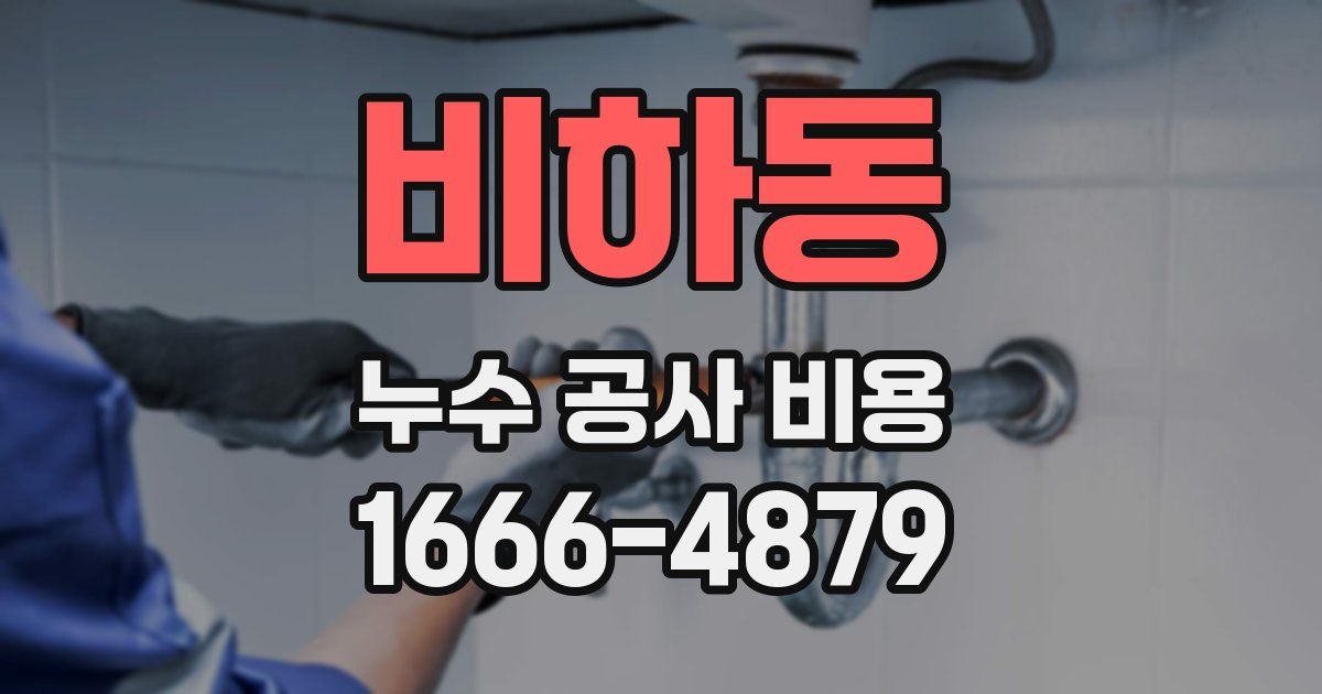 비하동 누수 공사 비용