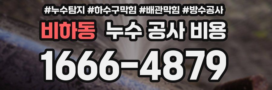 비하동 누수 공사 비용