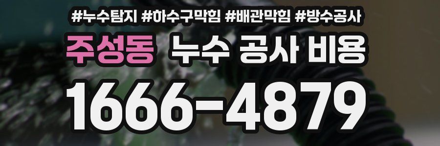 주성동 누수 공사 비용