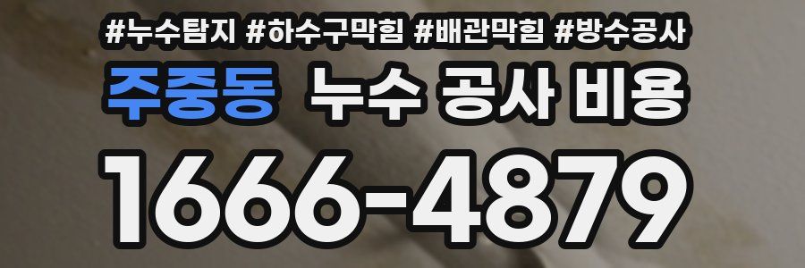 주중동 누수 공사 비용
