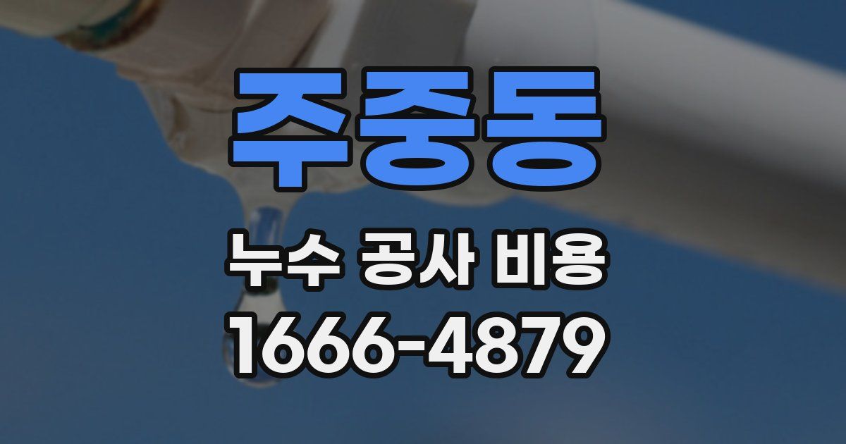 주중동 누수 공사 비용