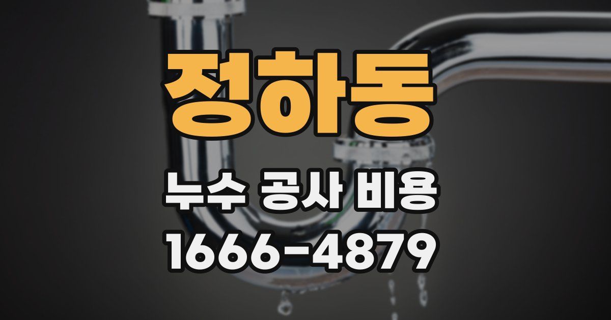 정하동 누수 공사 비용