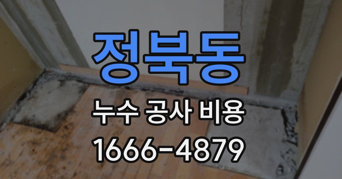 정북동 누수 공사 비용