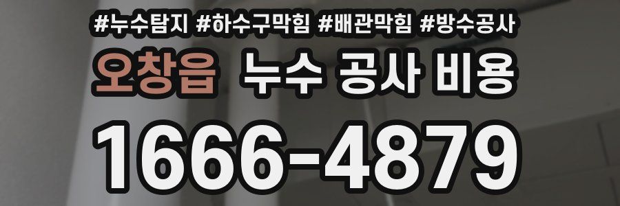 오창읍 누수 공사 비용