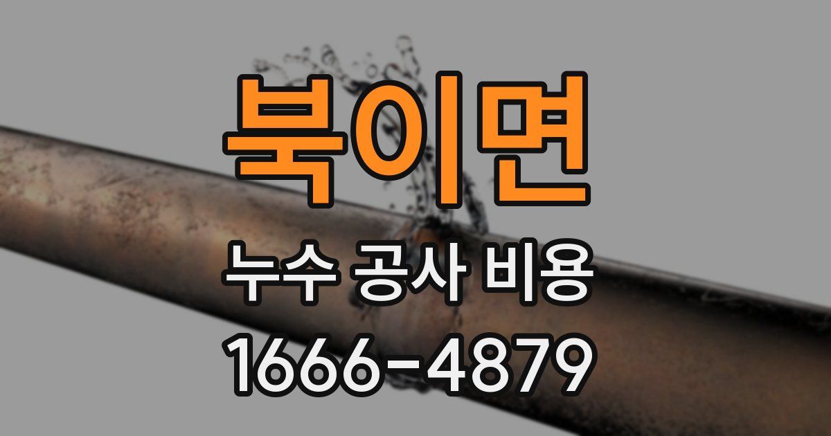 북이면 누수 공사 비용